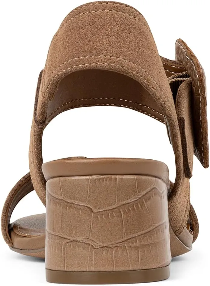 Donald J Pliner Women's Neve Soft Metallic Brush Off Heeled Sandal