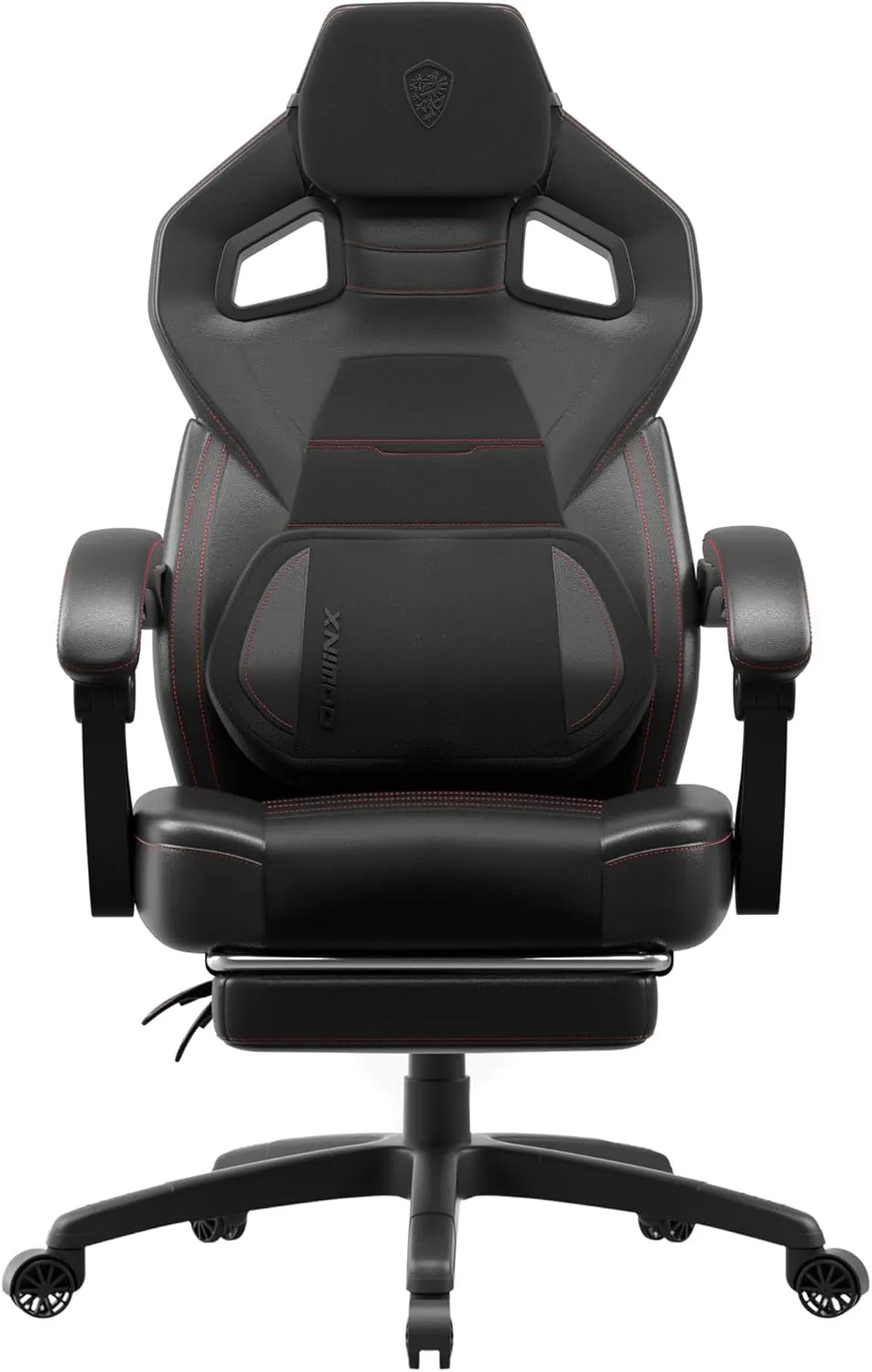 Dowinx Gaming Chair with Footrest, Big and Tall Gaming Chair for Heavy People, Gamer Chair for Adult with Massage, Ergonomic Gaming Chair with headrest, Computer Game Chair for 200lbs, Black