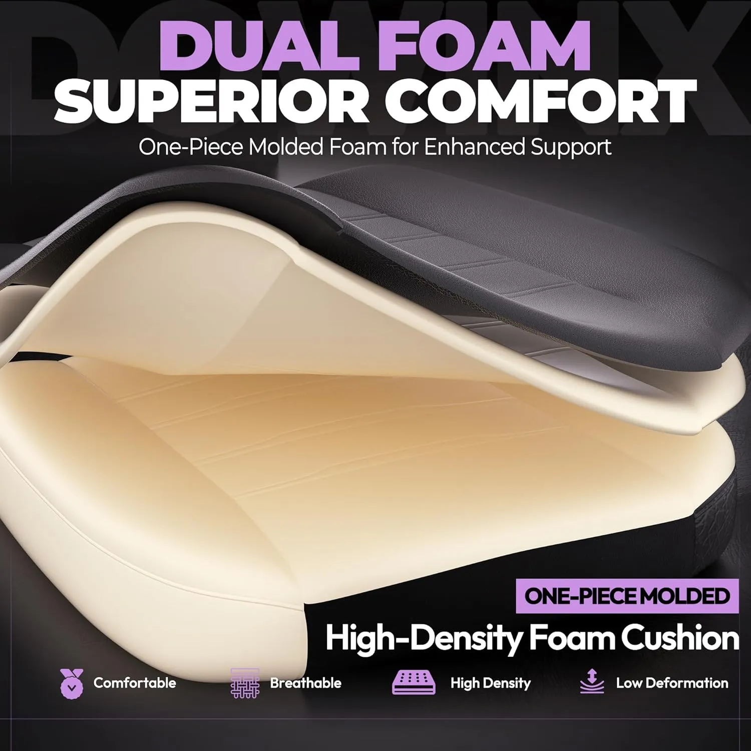 Dowinx PU Leather Gaming Chair with Footrest, Big and Tall Ergonomic Computer Chair with Lumbar Support, Wide Back Gamer Chair for Heavy People, Purple