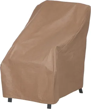 Duck Covers Essential Water-Resistant 26 Inch Patio High Back Chair Cover, stackable chair covers for outdoor furniture