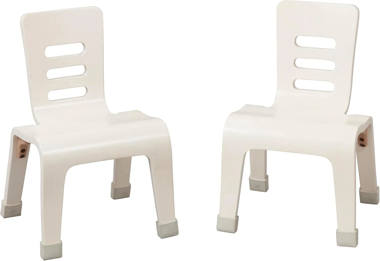 ECR4Kids Bentwood Chair, 10in Seat Height, Stackable Seats, White Wash, 2-Pack