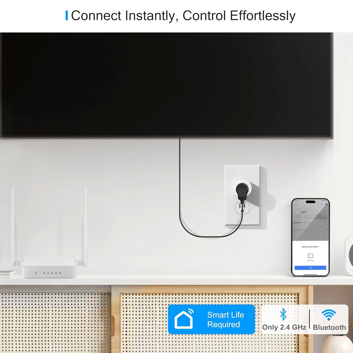 EIGHTREE Smart Plug, Smart Plugs That Work with Alexa and Google Home, Compatible with SmartThings, Smart Outlet with WiFi Remote Control and Timer Function, 2.4GHz Wi-Fi Only, 4 Packs