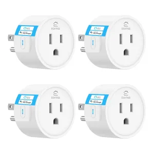 EIGHTREE Smart Plug, Smart Plugs That Work with Alexa and Google Home, Compatible with SmartThings, Smart Outlet with WiFi Remote Control and Timer Function, 2.4GHz Wi-Fi Only, 4 Packs