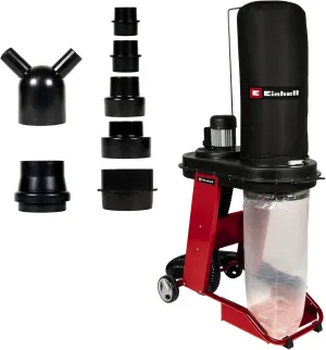Einhell TE-VE 550/2A 550 Watt Workshop Vacuum Extraction System with Silent Induction Motor, Automatic Socket with Start Function, Incl. Suction Hose, Multi Adapter Set   Exhaust Adapter