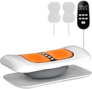 Electric Lumbar Traction with Heat Back Massager FSA HSA Eligible with Dynamic Airbag Back Stretching, 3 Level Hot Compress , Electrotherapy with EMS TENS,Relieve Lower Back & Sciatica Pain