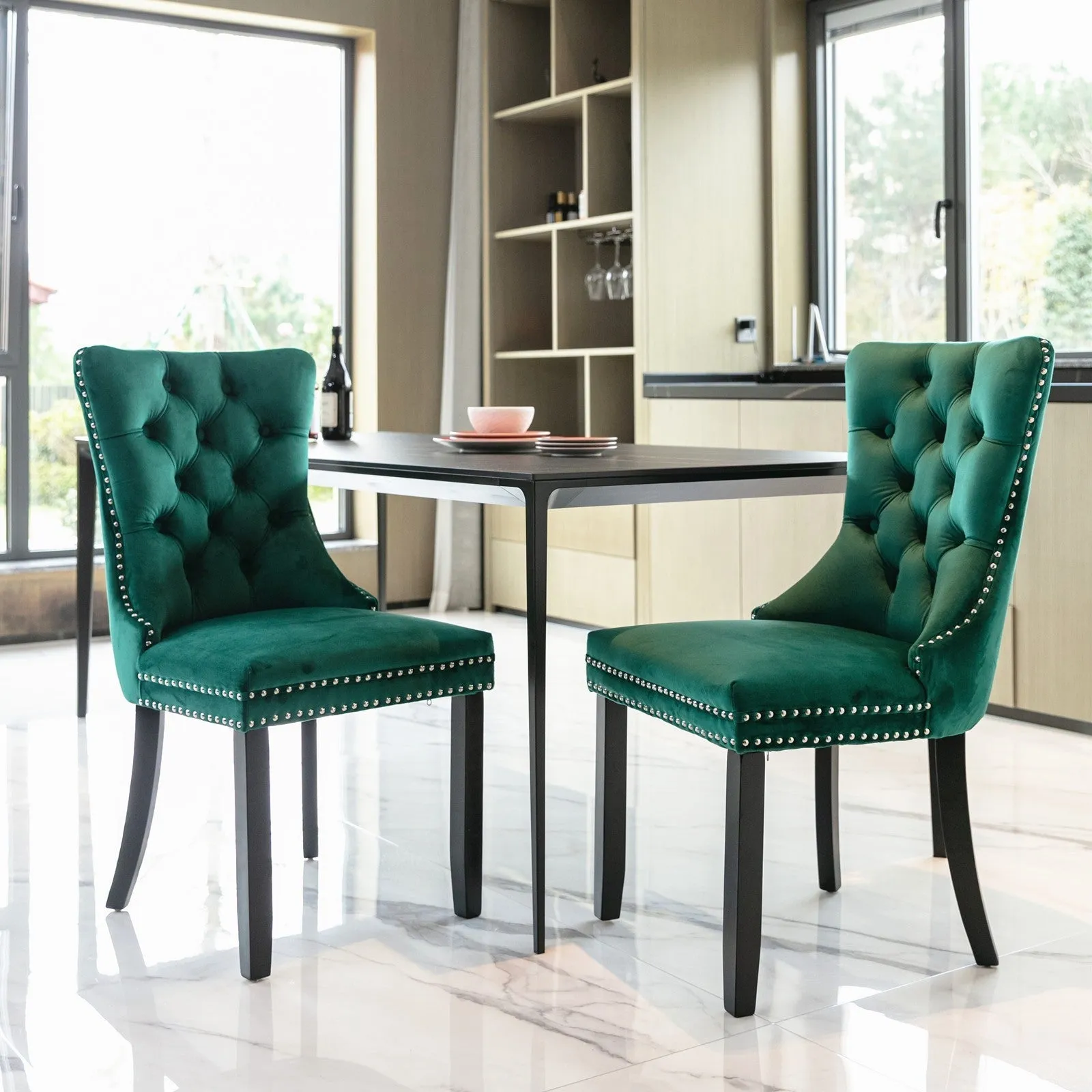 Elegant Velvet Tufted Dining Chairs – Luxury & Comfort for Your Home!