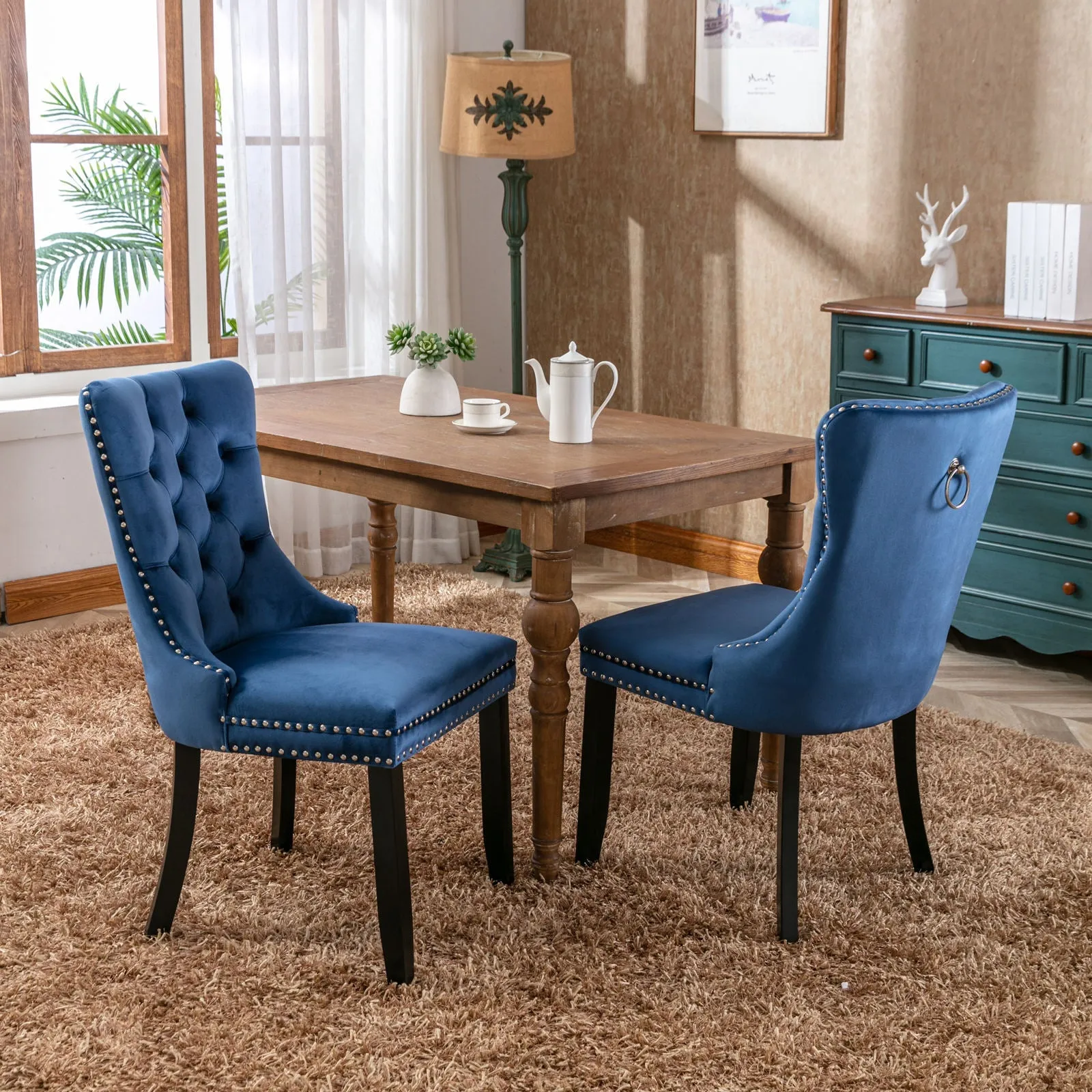 Elegant Velvet Tufted Dining Chairs – Luxury & Comfort for Your Home!