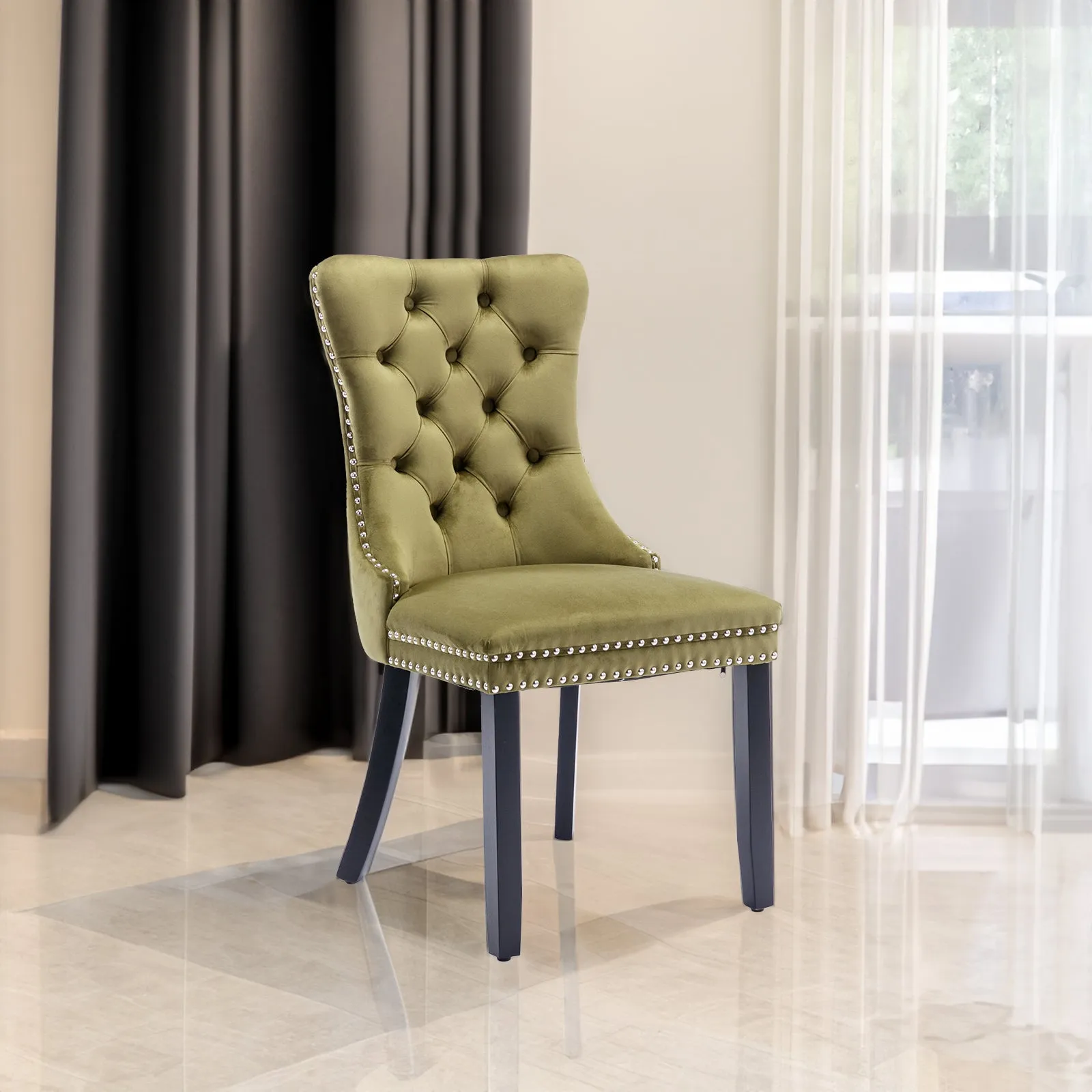Elegant Velvet Tufted Dining Chairs – Luxury & Comfort for Your Home!