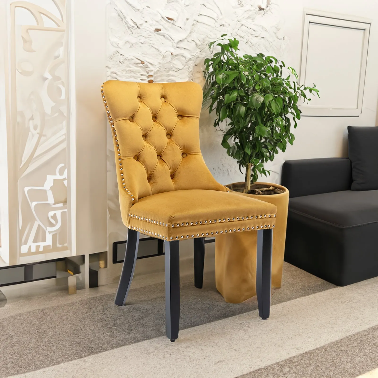 Elegant Velvet Tufted Dining Chairs – Luxury & Comfort for Your Home!