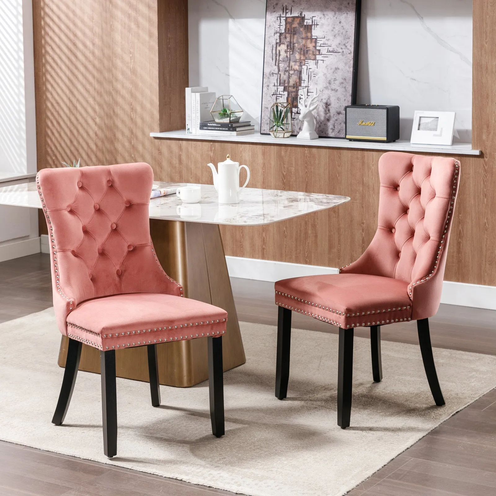 Elegant Velvet Tufted Dining Chairs – Luxury & Comfort for Your Home!