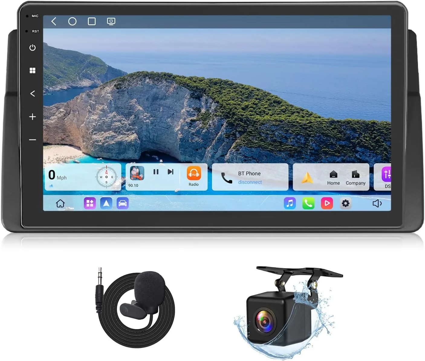 Eonon 9 inch Double-Din Car Stereo Compatible with BMW E46,Android 13 6 64GB 4G LTE CarPlay Android Auto WiFi GPS Bluetooth DSP MirrorLink Support DAB  OBDII Backup Camera Car Radio Stereo E46X6S
