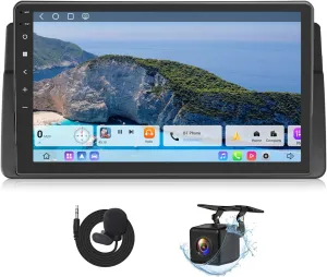 Eonon 9 inch Double-Din Car Stereo Compatible with BMW E46,Android 13 6 64GB 4G LTE CarPlay Android Auto WiFi GPS Bluetooth DSP MirrorLink Support DAB  OBDII Backup Camera Car Radio Stereo E46X6S