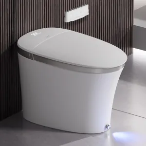 EPLO Smart Toilet with Powerful Flush, Auto Open/Close, Elongated Heated Seat, Instant Warm Water, High Speed Dryer Bidet Toilet for Bathrooms,Temp Display - iX7-PRO