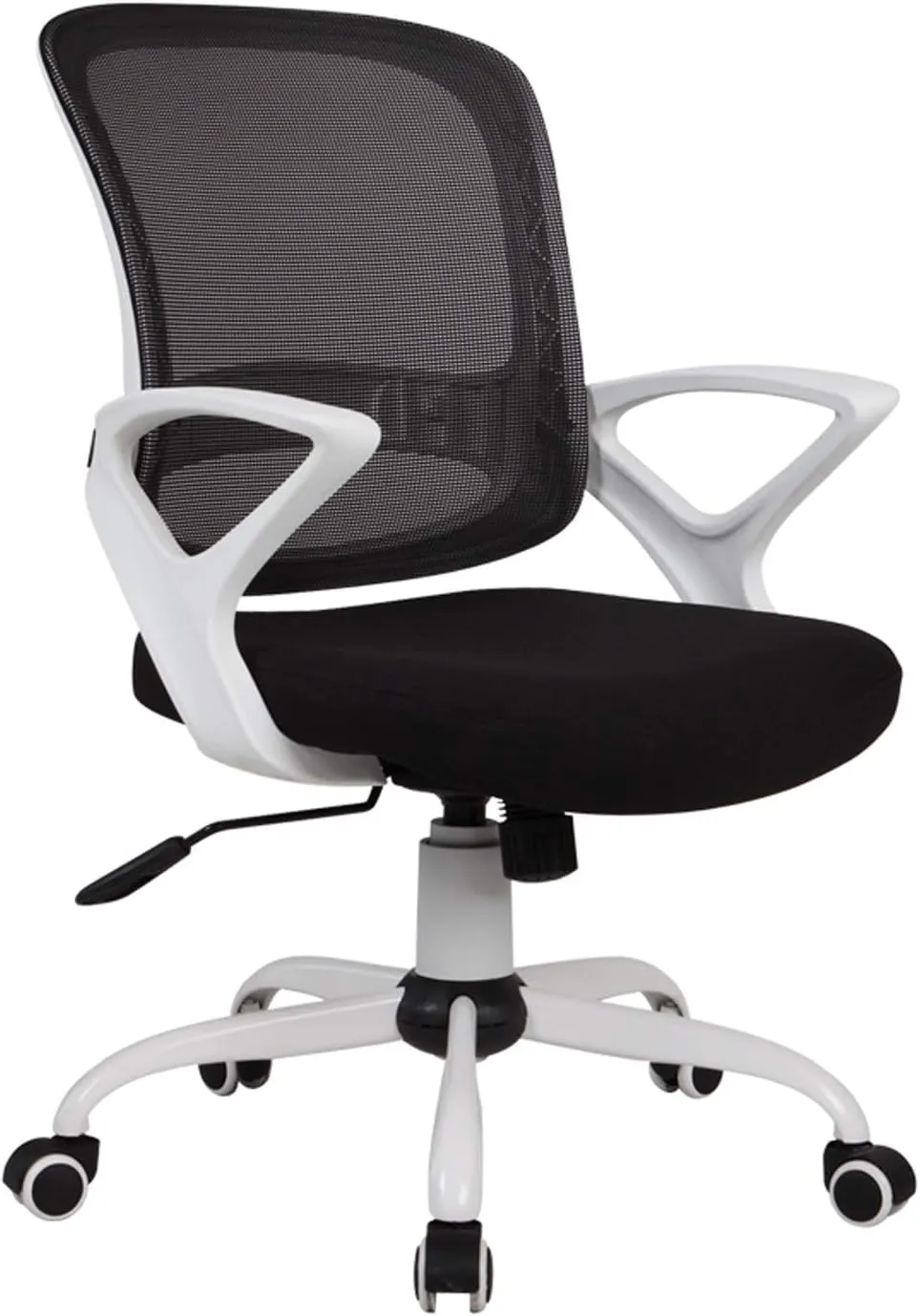 Ergonomic Desk Chair Ergonomic Office Chair Desk Chair for Home Office Work Chair Mid-Back Mesh Chair, Height Adjustable Swivel and Rocking Chair Office Chair (Color : White)
