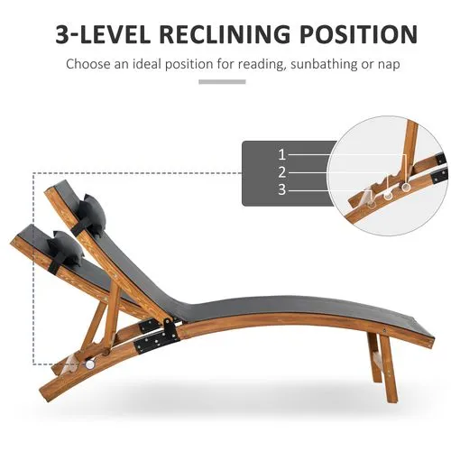 Ergonomic Outdoor Chaise – Adjustable Backrest and Pillow