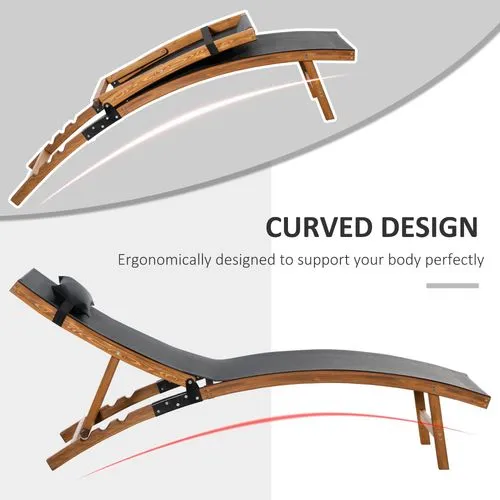 Ergonomic Outdoor Chaise – Adjustable Backrest and Pillow