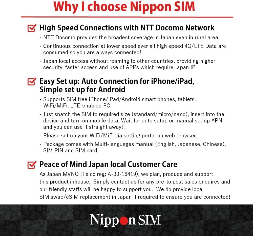 [eSIM] Japan eSIM 15 Days Data Only SIM | 10GB High-Speed 4G LTE   Unlimited Data at Reduced Speed | No Roaming Needed for Faster, Safer Access | Hotspot tethering Supported | Docomo | Made in Japan