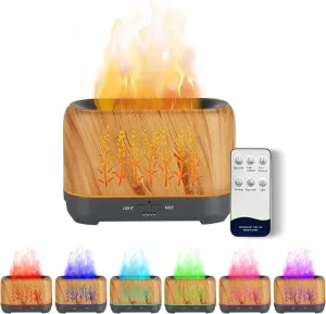 Essential Oil Diffusers, 240ml Ultrasonic Flame Oil Diffuser, 3 Mist Mode 4 Timer Up to 12H of Continuous Aroma Waterless Auto-Off Diffusers for Essential Oil Large Room
