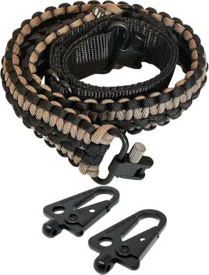 Extra Wide Gun Sling Paracord 550 Adjustable w/Swivels (Multiple Color Options)