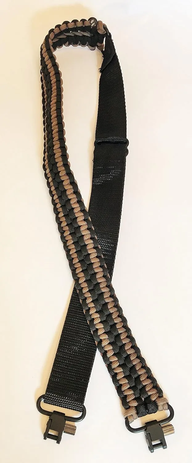 Extra Wide Gun Sling Paracord 550 Adjustable w/Swivels (Multiple Color Options)