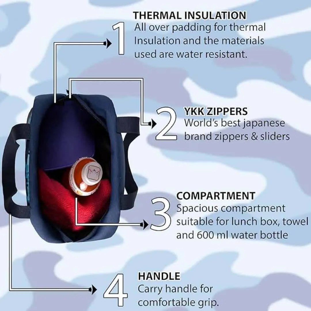 F Gear Nugget 7L Lunch bag Padded Insulated Hot Cold Travel Tiffin Bag