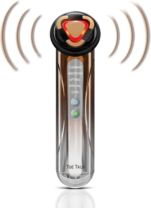 Facial Massager, Microcurrent Facial Device, 5-in-1 Home Lifting Light Therapy Facial Device Suitable for Neck, Eyes and face