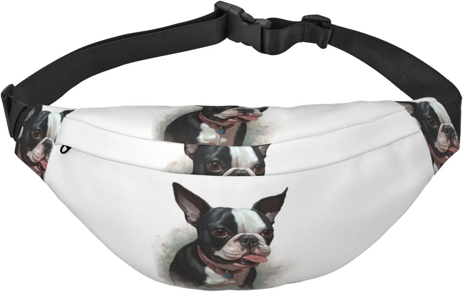 Fanny Pack for Women Mem Fashion Waist Packs Crossbody Boston Terrier Belt Bag with Adjustable Strap Waist Bag
