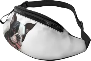 Fanny Pack for Women Mem Fashion Waist Packs Crossbody Boston Terrier Belt Bag with Adjustable Strap Waist Bag