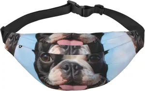 Fanny Pack for Women Mem Fashion Waist Packs Crossbody Lovely Boston Terrier Belt Bag with Adjustable Strap Waist Bag