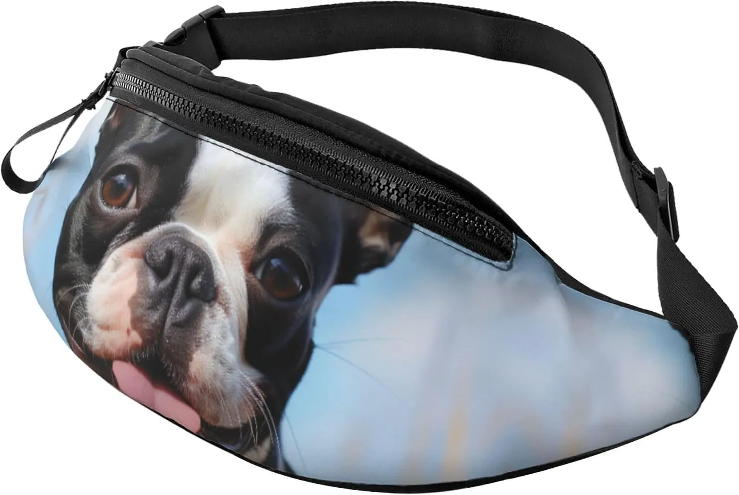 Fanny Pack for Women Mem Fashion Waist Packs Crossbody Lovely Boston Terrier Belt Bag with Adjustable Strap Waist Bag