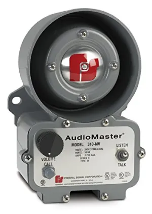 Federal Signal 310-MV Audio Master Industrial Two Way Intercom, Multi-Voltage, Gray