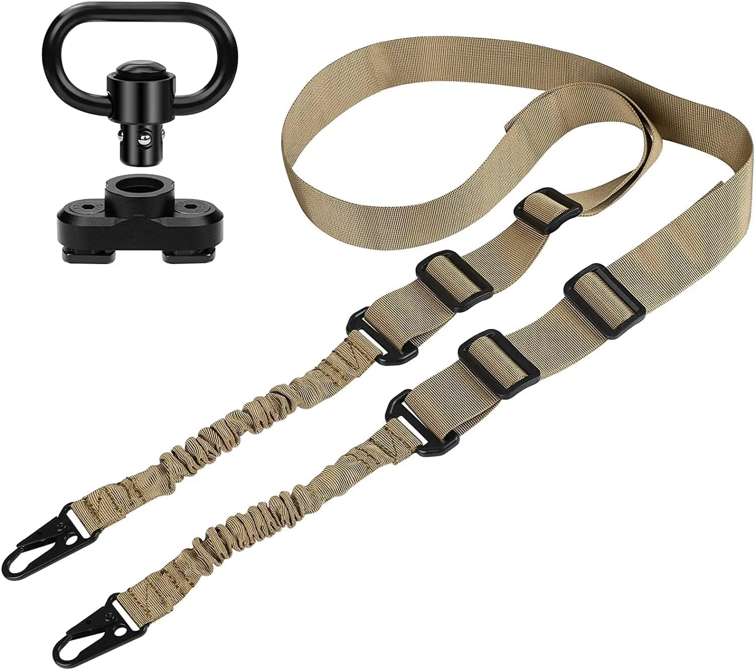 Feyachi L46 Sling with Modular Lock QD Sling Mount, Adjustable Length with Larger Metal Hooks