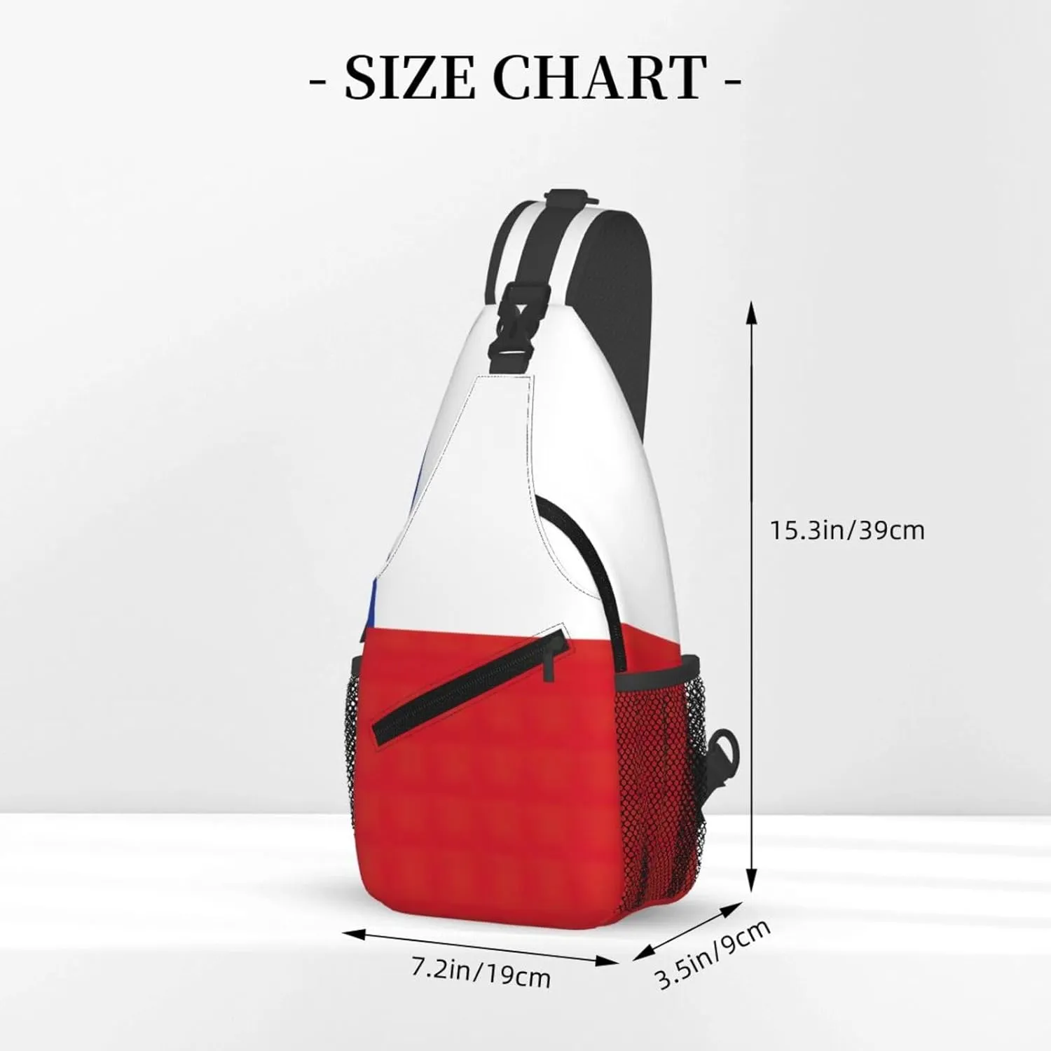 Flag Of Chile Print Lightweight Sling Small Shoulder Bag - Chic Cross Chest Bag With Adjustable Strap