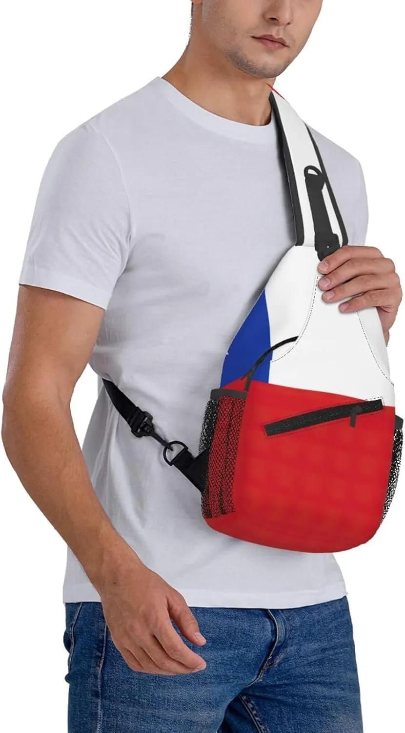 Flag Of Chile Print Lightweight Sling Small Shoulder Bag - Chic Cross Chest Bag With Adjustable Strap