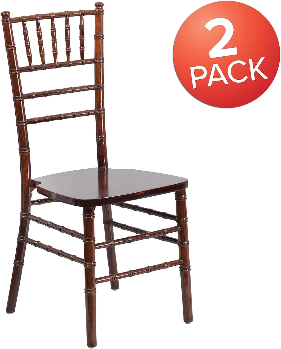 Flash Furniture 2 Pack HERCULES Series Fruitwood Chiavari Chair