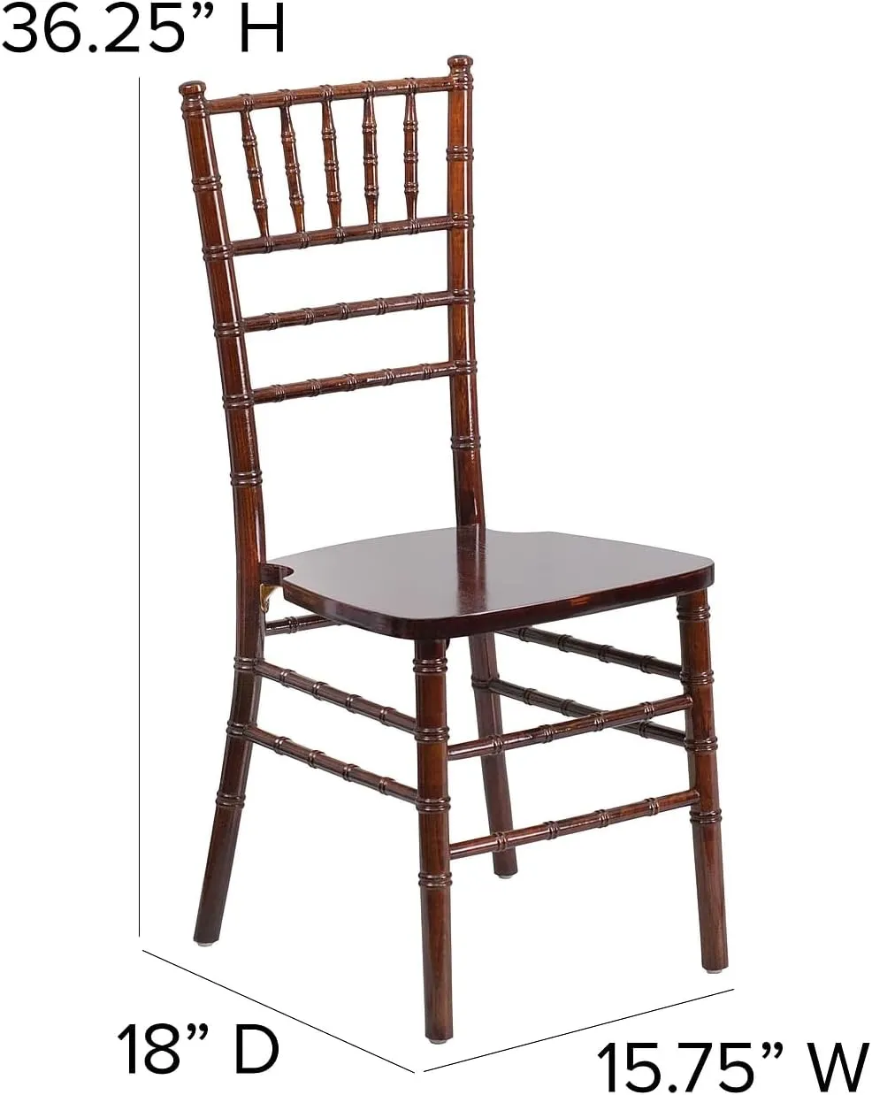 Flash Furniture 2 Pack HERCULES Series Fruitwood Chiavari Chair