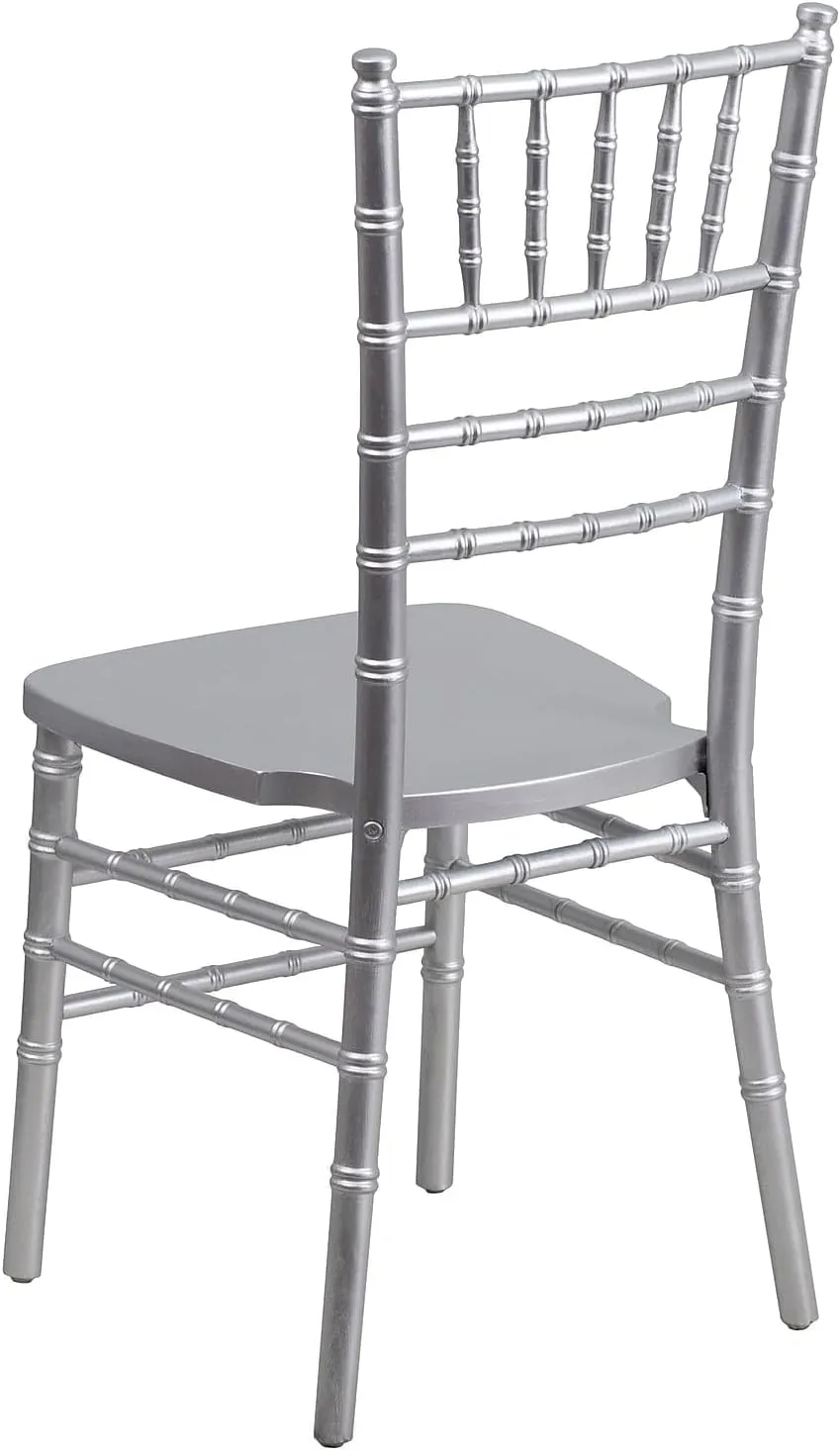 Flash Furniture 2 Pack HERCULES Series Silver Wood Chiavari Chair