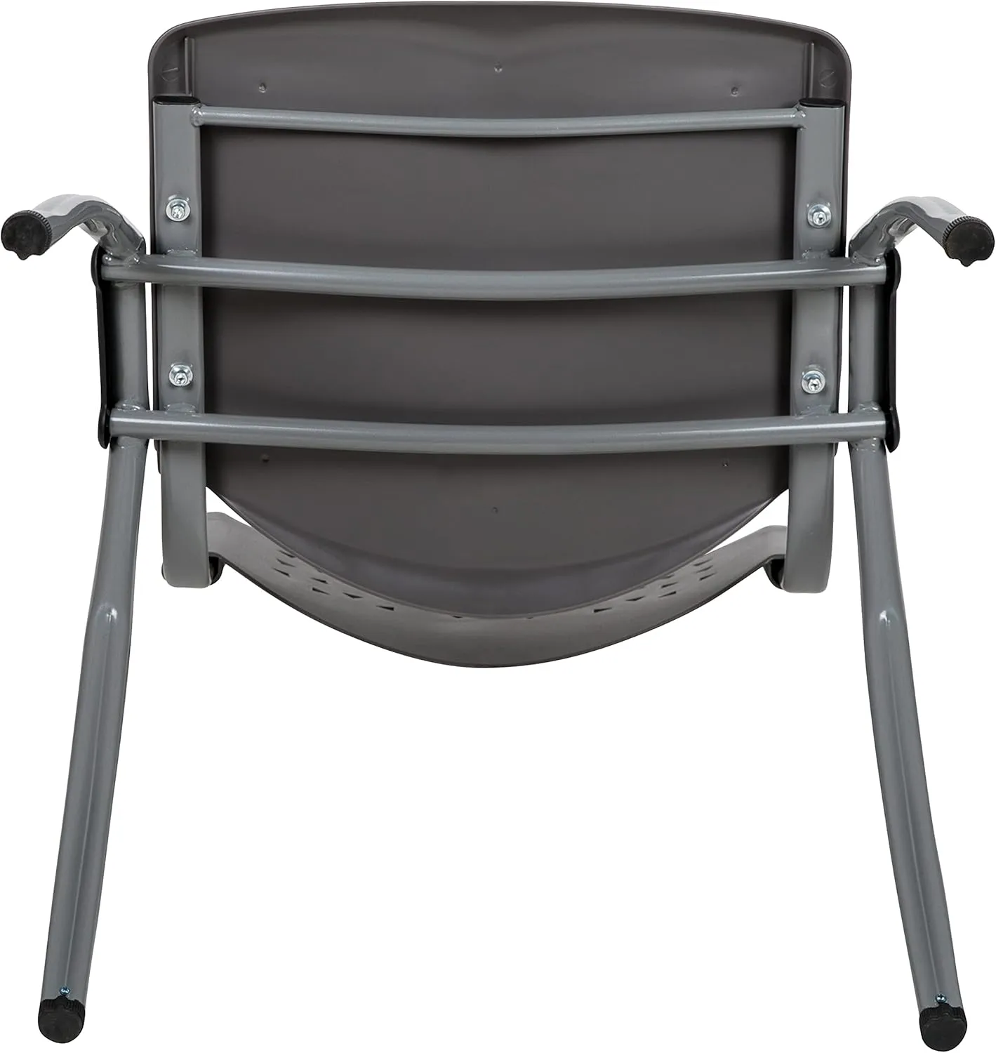 Flash Furniture HERCULES -5 Pack 880 lb. Capacity Gray Plastic Stack Chair | Comfortable Seating with Durable Design