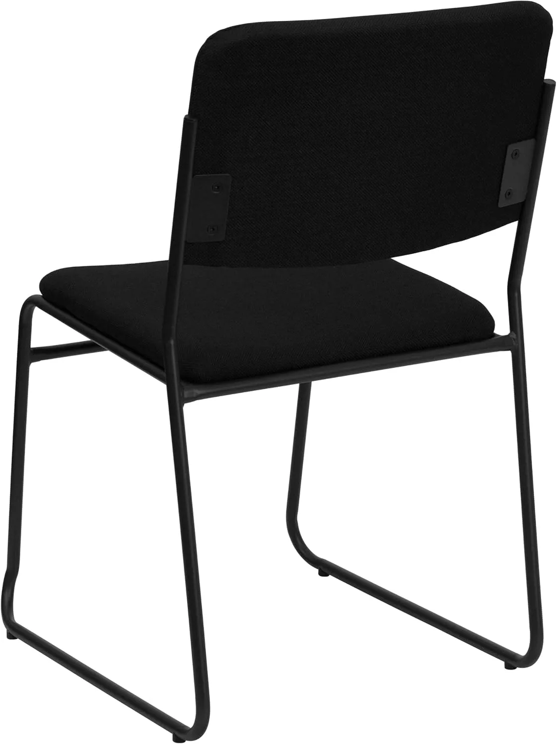 Flash Furniture HERCULES Series 500 lb. Capacity High Density Black Fabric Stacking Chair with Sled Base