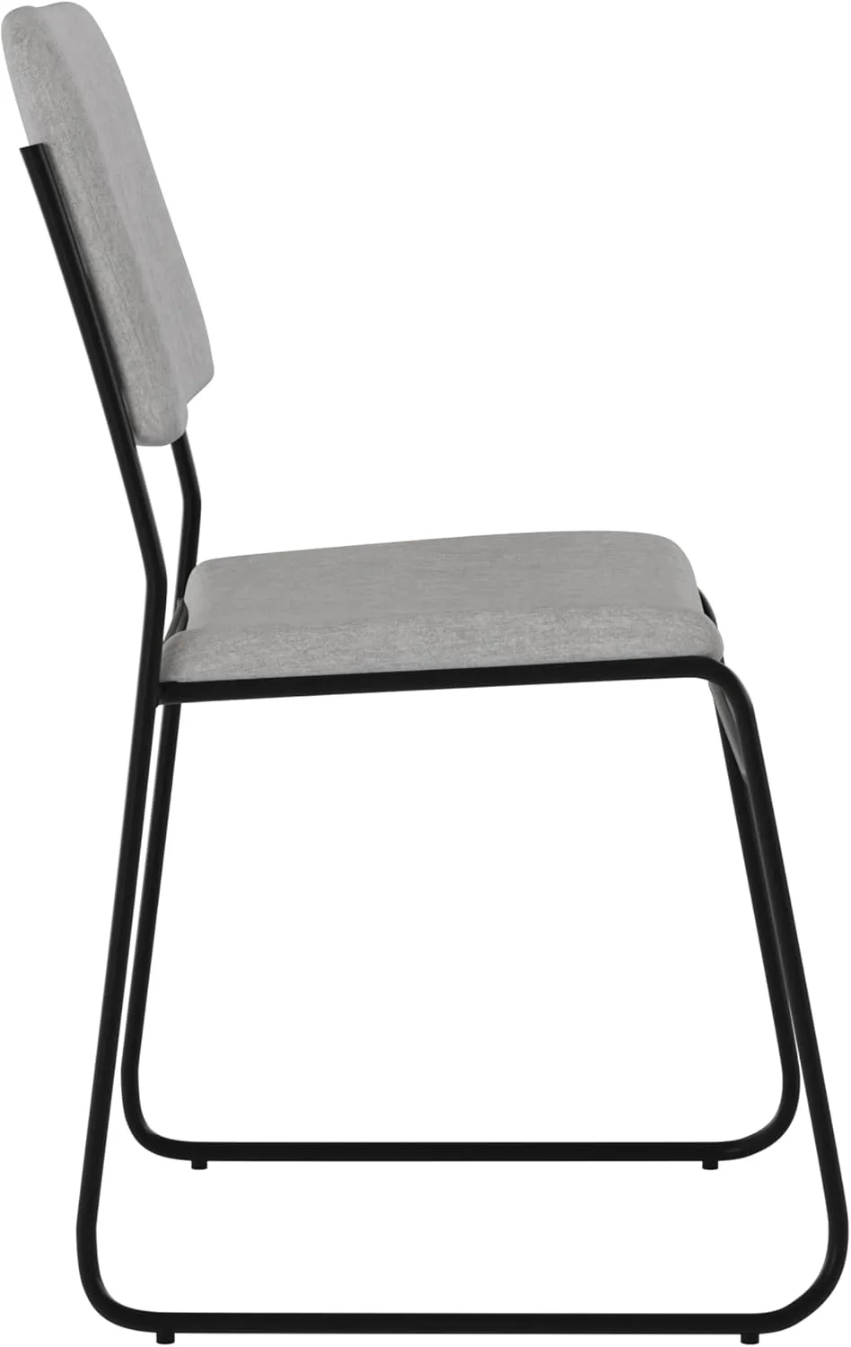 Flash Furniture HERCULES Series 500 lb. Capacity High Density Gray Fabric Stacking Chair with Sled Base