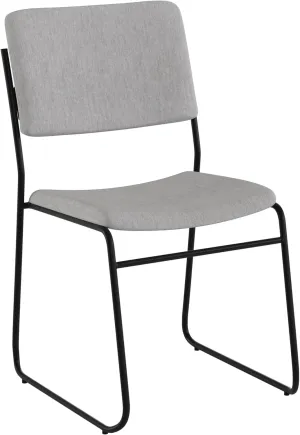 Flash Furniture HERCULES Series 500 lb. Capacity High Density Gray Fabric Stacking Chair with Sled Base