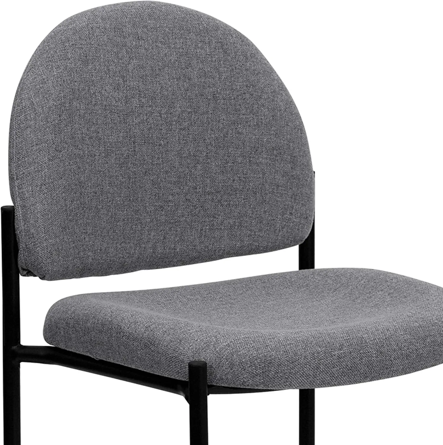 Flash Furniture Tania Comfort Gray Fabric Stackable Steel Side Reception Chair