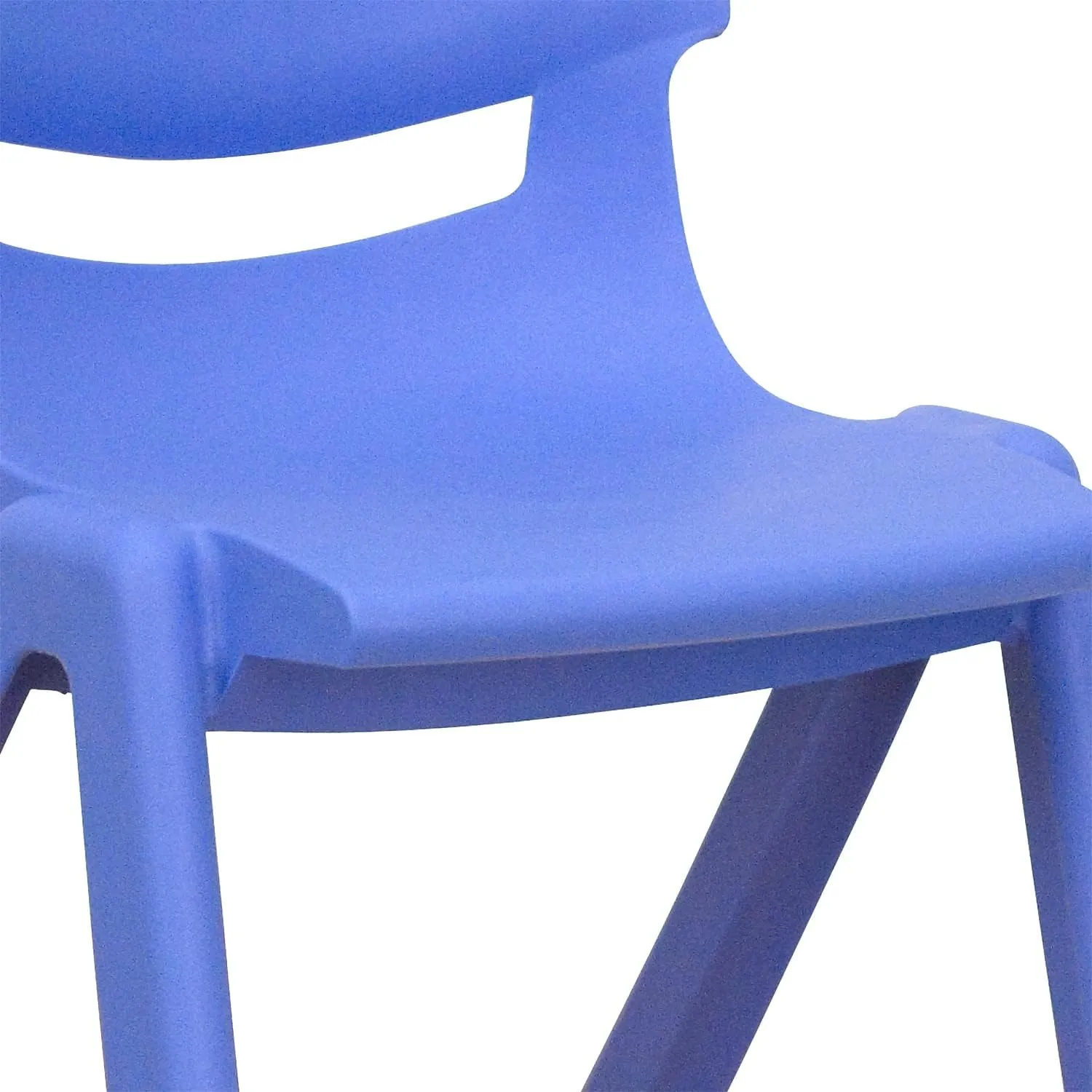 Flash Furniture Whitney 10 Pack Blue Plastic Stackable School Chair with 12'' Seat Height