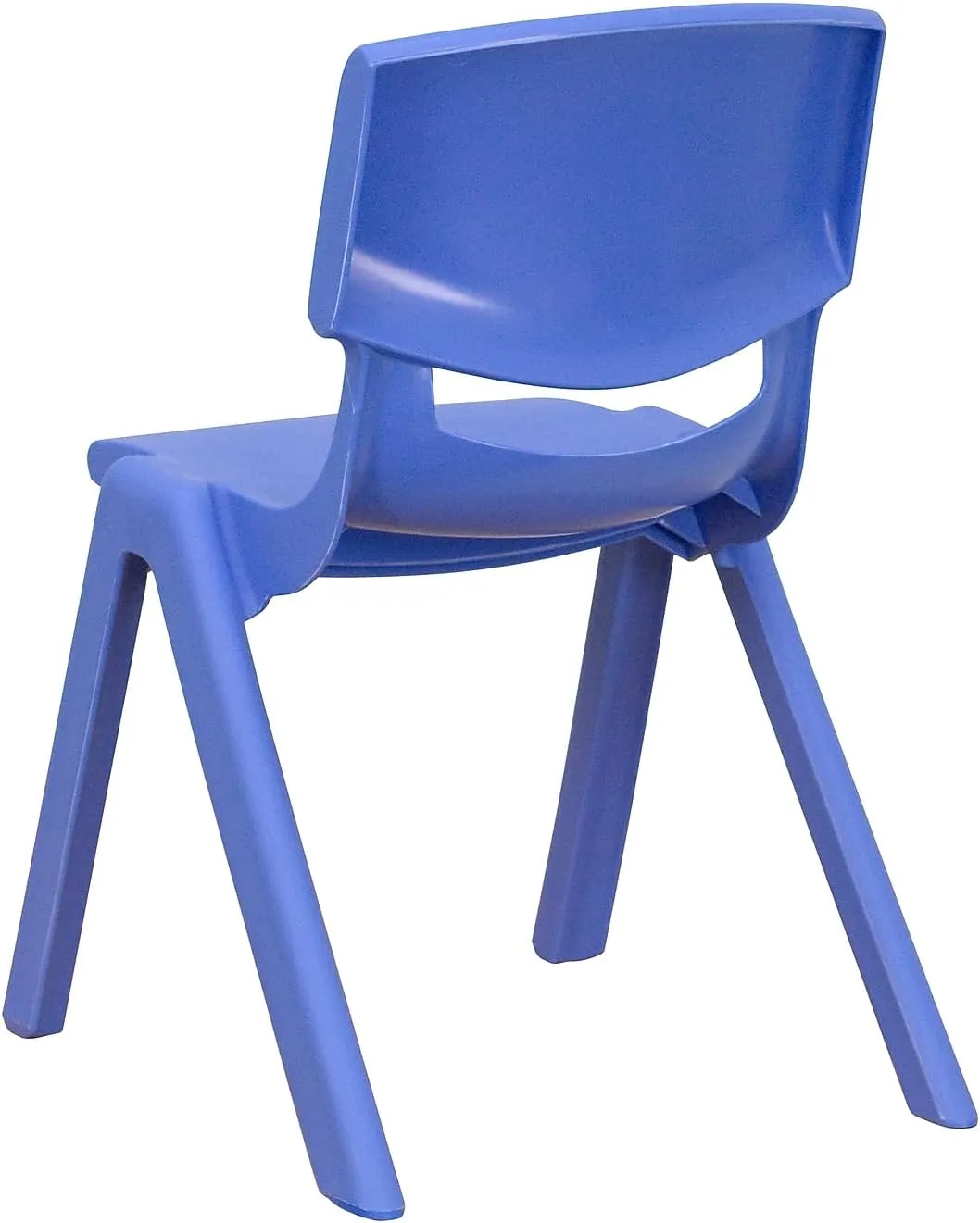 Flash Furniture Whitney 10 Pack Blue Plastic Stackable School Chair with 12'' Seat Height
