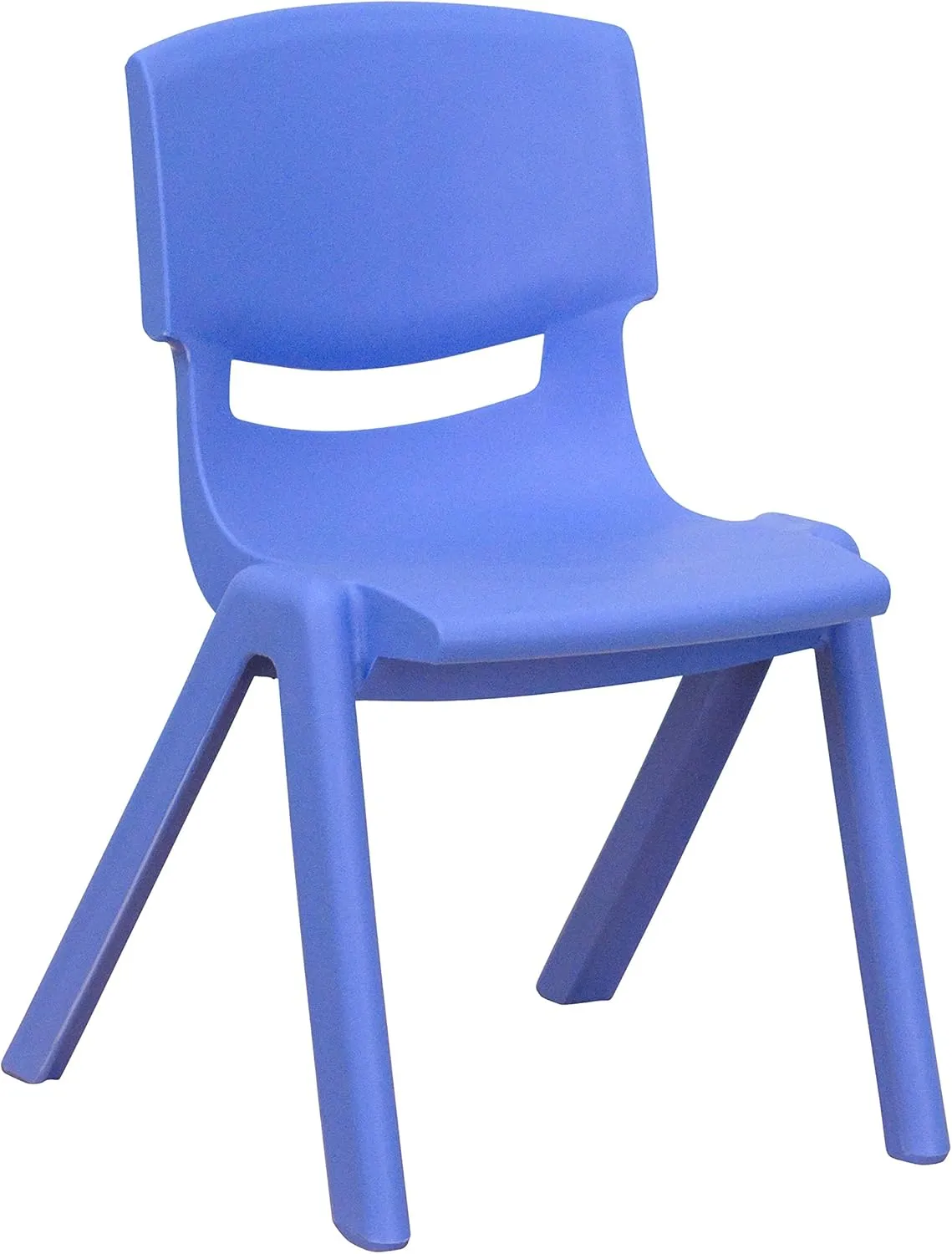 Flash Furniture Whitney 10 Pack Blue Plastic Stackable School Chair with 12'' Seat Height