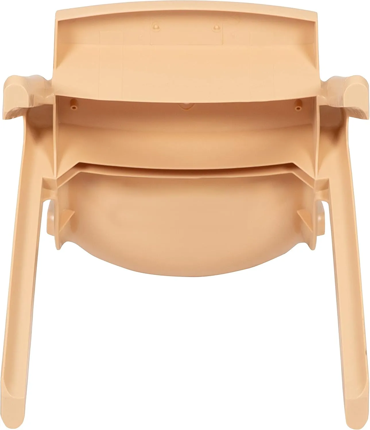 Flash Furniture Whitney 10 Pack Natural Plastic Stackable School Chair with 12" Seat Height