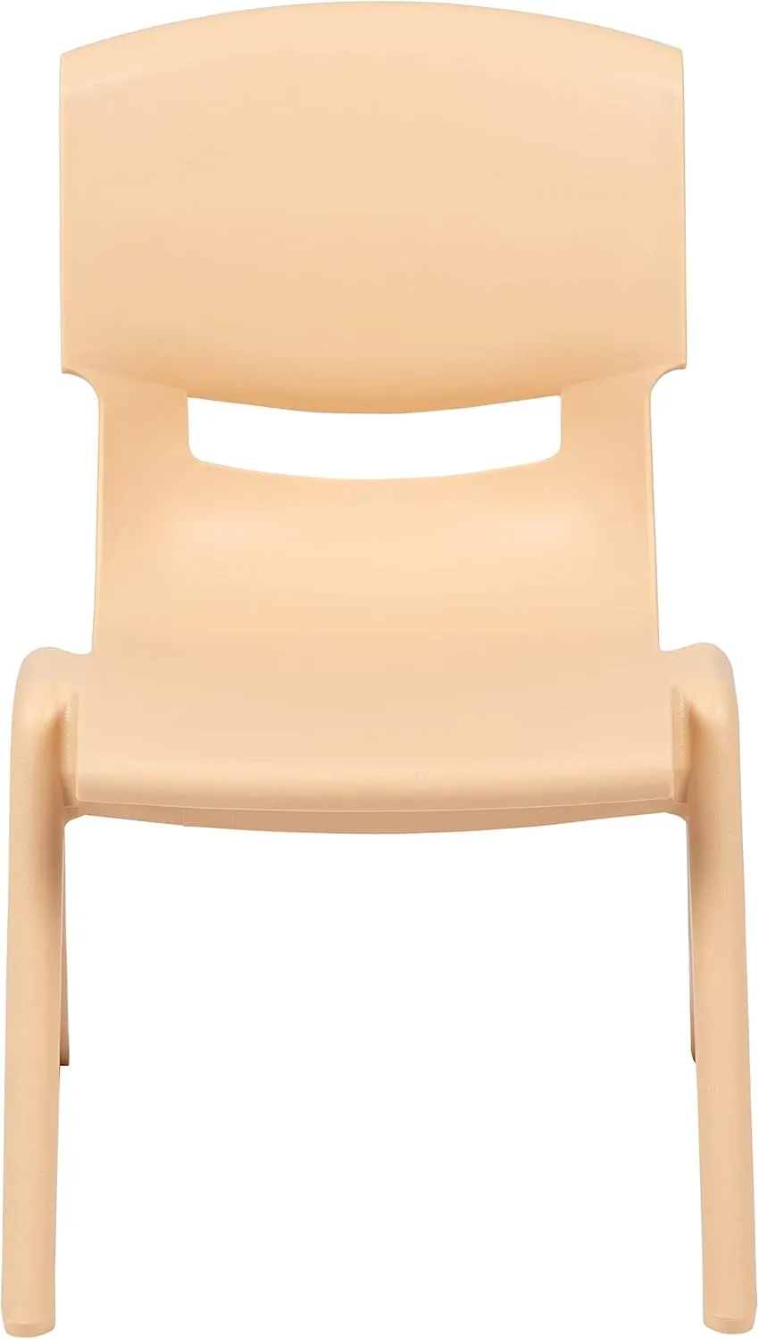 Flash Furniture Whitney 10 Pack Natural Plastic Stackable School Chair with 12" Seat Height