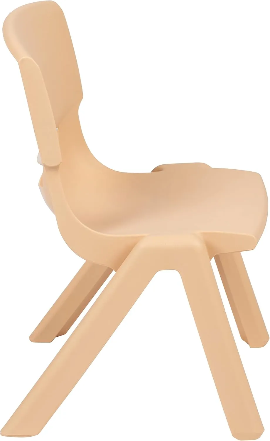 Flash Furniture Whitney 10 Pack Natural Plastic Stackable School Chair with 12" Seat Height