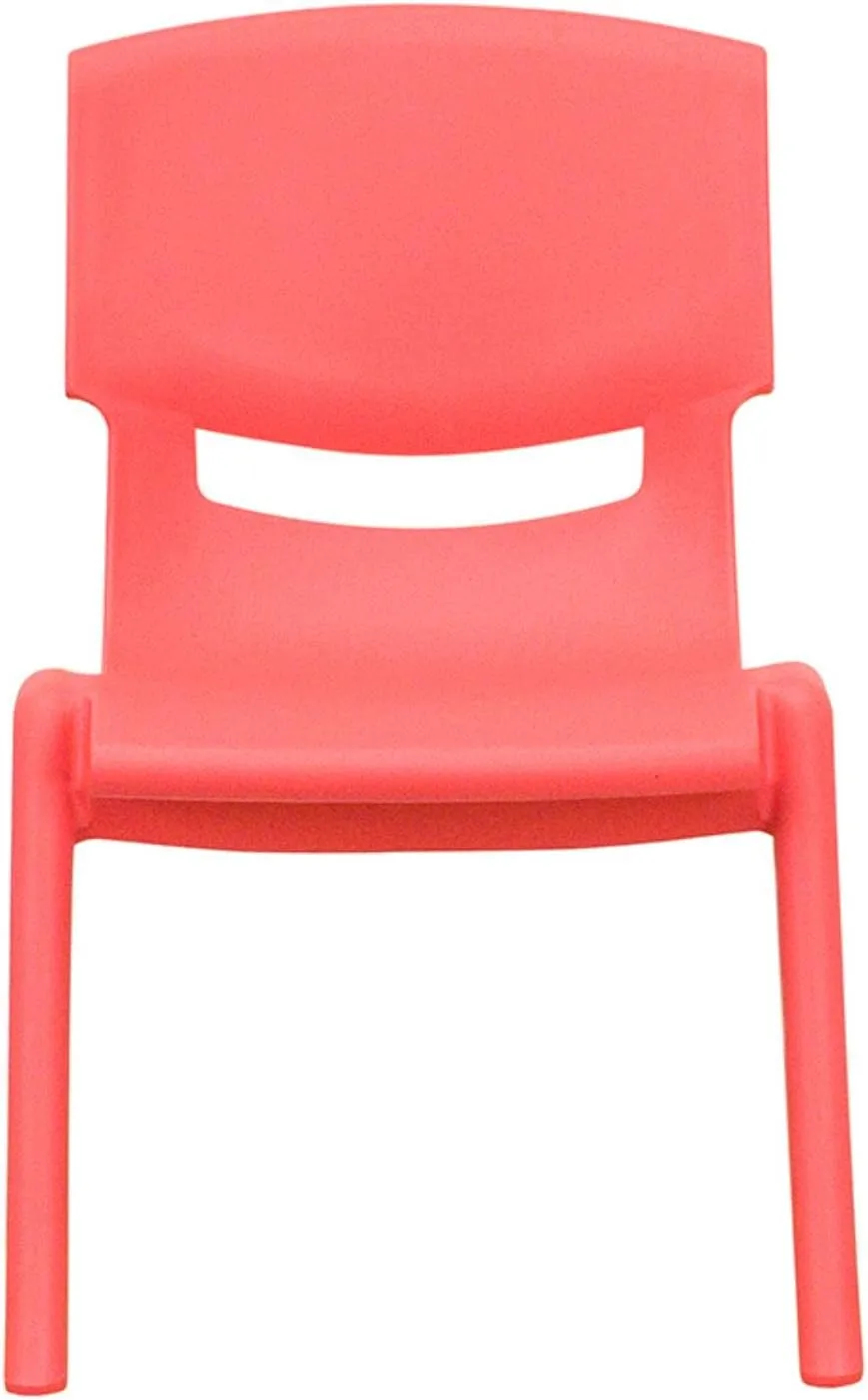 Flash Furniture Whitney 4 Pack Plastic Stackable School Chairs with 10.5" Seat Height, Assorted Colors