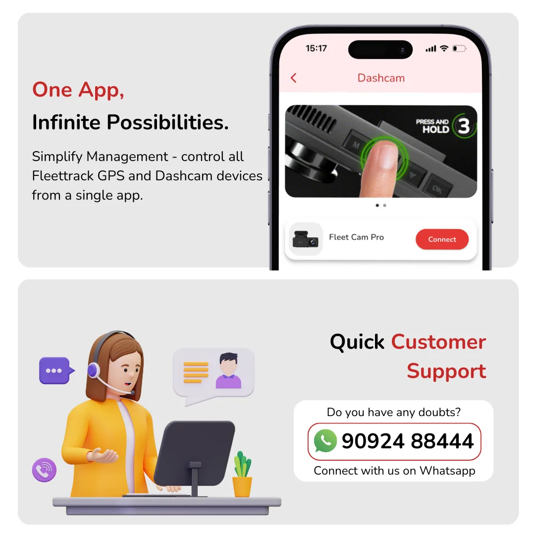 FleetTrack OBD GPS Tracker for Car | 1 Yr Free App & SIM (Zero Activation Charges) | 15  Features | Easy Plug & Play | Real-Time Location, Hidden Voice Monitoring, Driving History & Geofence Alerts